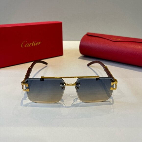 Cartier Women's Gold Sunglasses - Picture 1 of 7